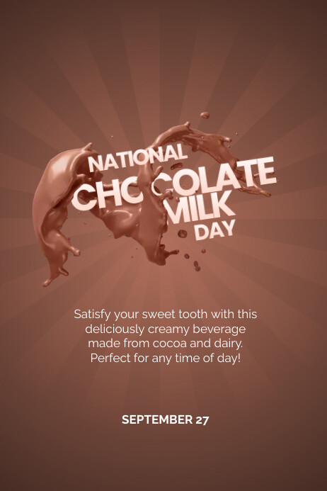 National Chocolate Milk Day Poster Iphosta template