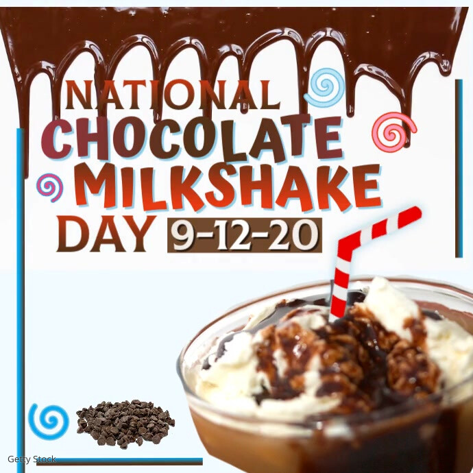 National Chocolate Milkshake Day Ig Template Postermywall National Chocolate Milkshake Day 2022