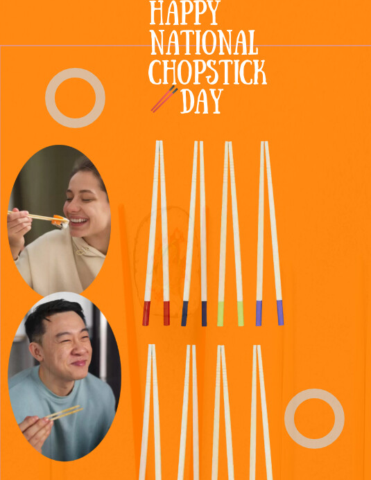 National chop stick day template design PosterMyWall