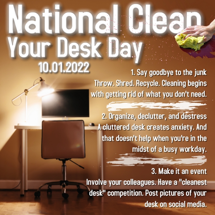 National Clean Desk 1 Template Postermywall