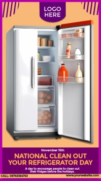 National Clean Out Your Refrigerator Day Design Instagram Story template