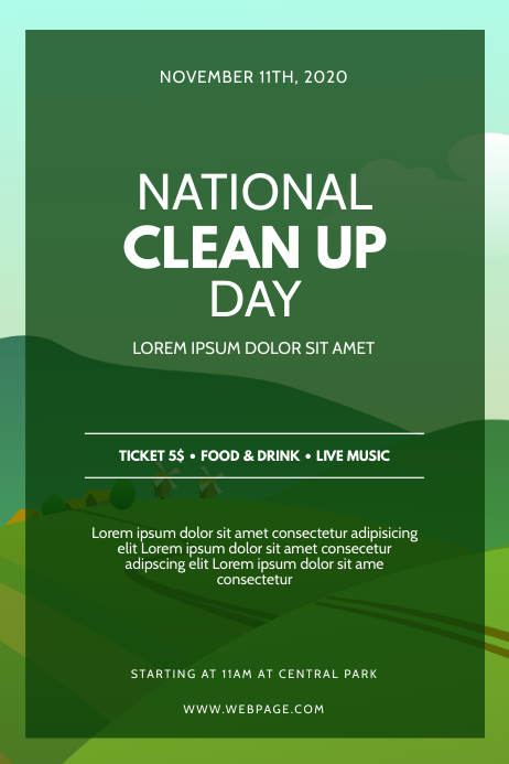 National Clean Up Day Flyer Template | PosterMyWall