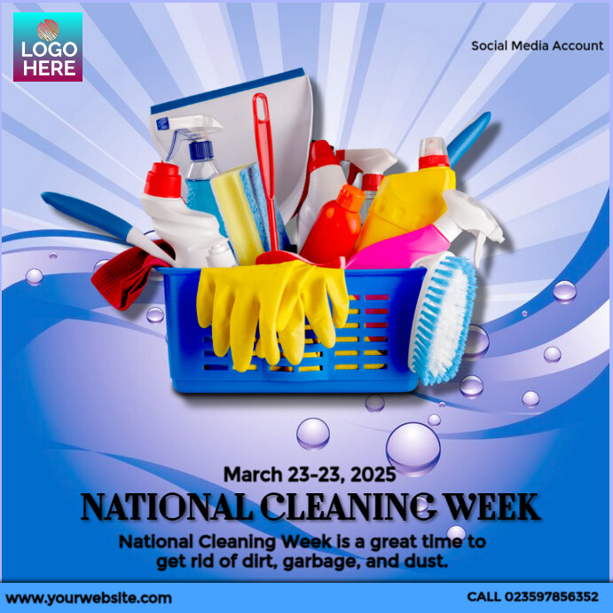 National Cleaning Week Template | PosterMyWall
