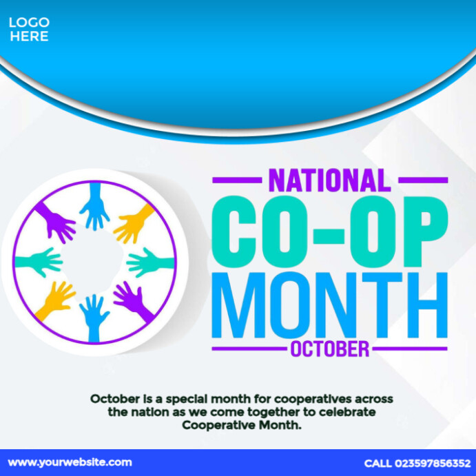Plantilla de National Co-op Month | PosterMyWall