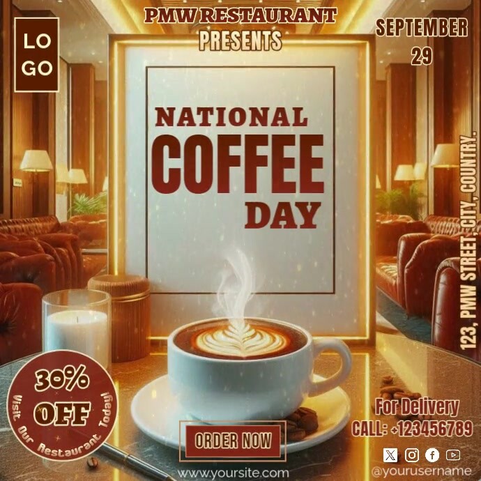 National Coffee Day Template PosterMyWall