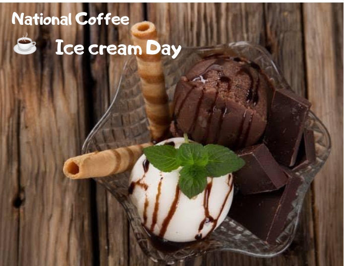 National Coffee ice-cream day Рекламная листовка (US Letter) template