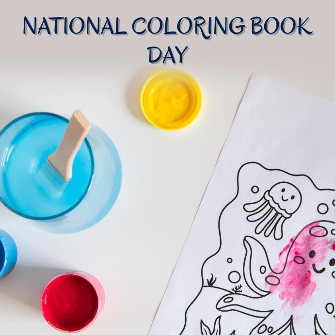 Plantilla de NATIONAL COLORING BOOK DAY | PosterMyWall