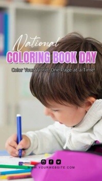national coloring book day Instagram-Reel template