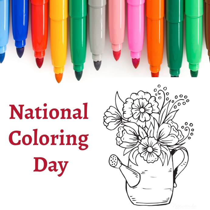 national coloring day Template | PosterMyWall