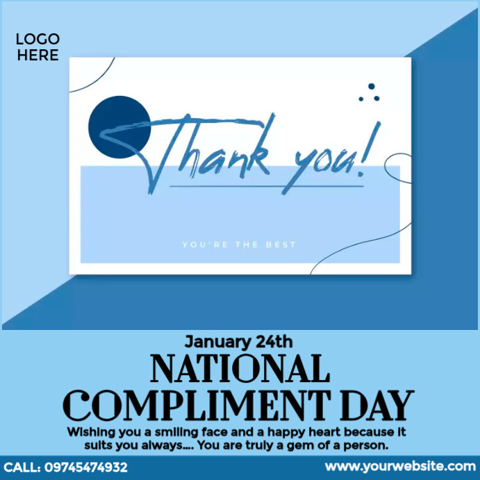 national compliment day Template | PosterMyWall
