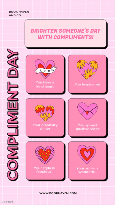 Modèle National Compliment Day Story Poster | PosterMyWall