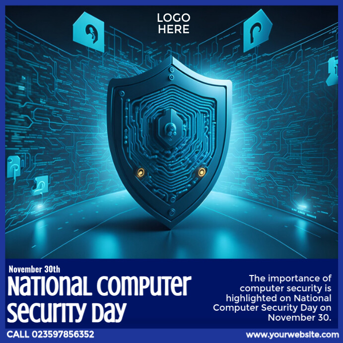 Copy of National Computer Security Day | PosterMyWall