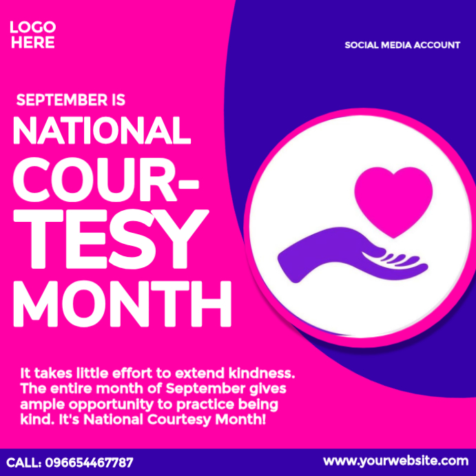 National Courtesy Month เทมเพลต | PosterMyWall
