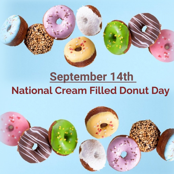 Copy of national cream filled donut day PosterMyWall