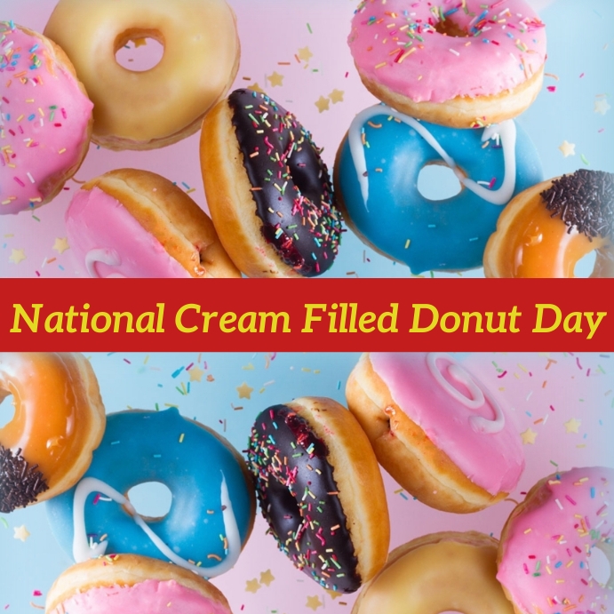 Copy of national cream filled donut day PosterMyWall