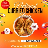 National curried chicken day Square (1:1) template