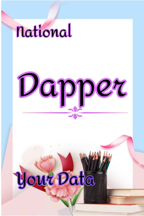 National dapper your Data day Cartaz template
