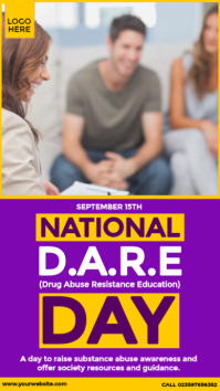 National Drug Abuse Resistance Education Day История на Instagram template