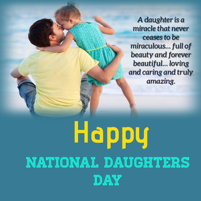 national daughters day Instagram Post template