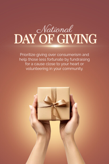 National Day of Giving Poster Template | PosterMyWall