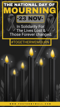 national day of mourning post Template | PosterMyWall