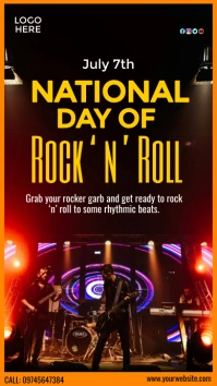 National Day of Rock ‘n’ Roll Historia de Instagram template