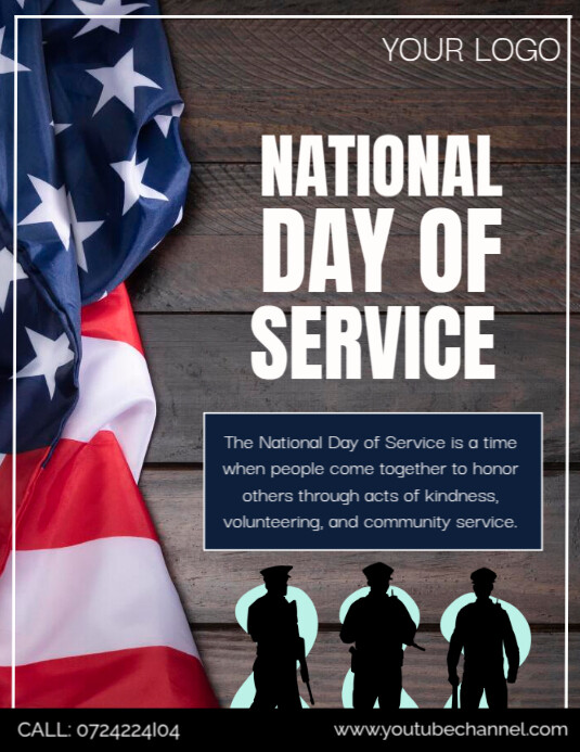 National Day of service template Volantino (US Letter)