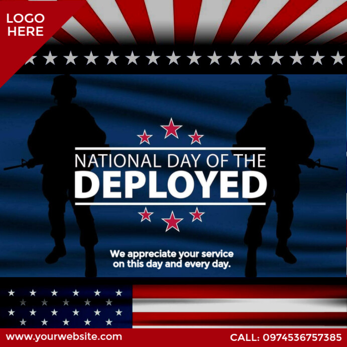 National Day of the Deployed Ad Template | PosterMyWall