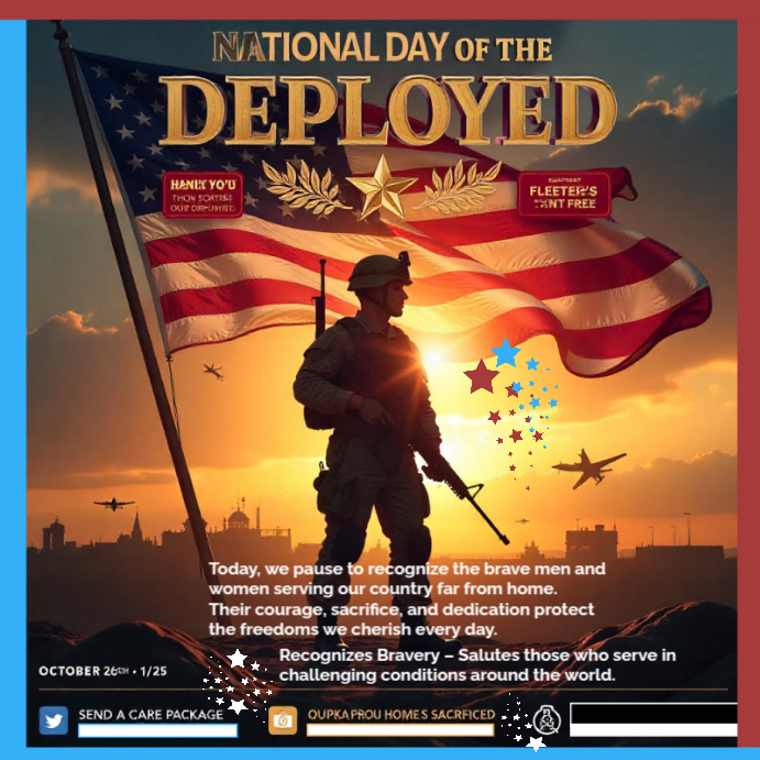 Deployment Day National Day Of The Deployed Template | PosterMyWall