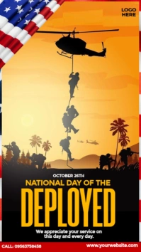 national day of the deployed design História do Instagram template