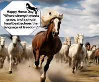 National Day of the Horse Large Rectangle template