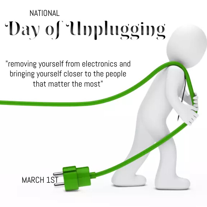 National day of Unplugging Instagram Post template