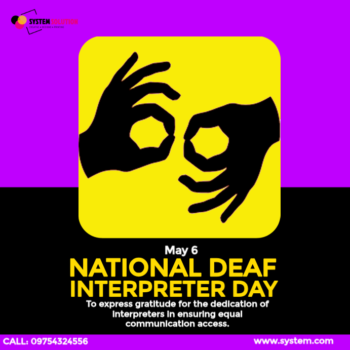 National deaf interpreter day Template | PosterMyWall