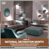 National Decorating Month Instagram-Beitrag template