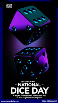 National Dice Day Ad Instagram Story template