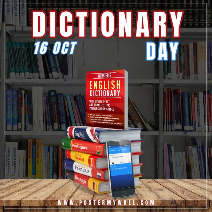 National Dictionary Day Template PosterMyWall national-dictionary-day-template-postermywall