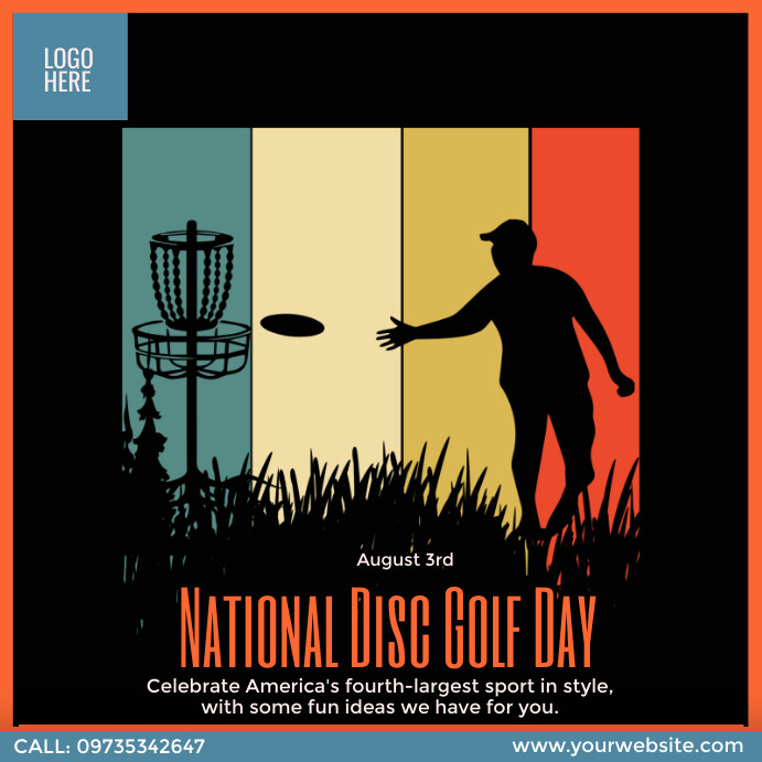 National Disc Golf Day Instagram Post template
