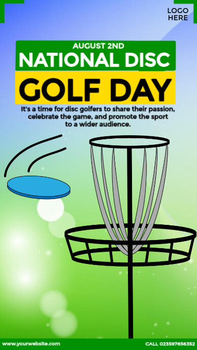 National Disc Golf Day Design Instagram 快拍 template
