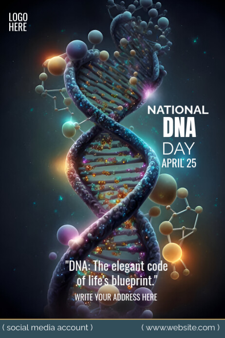 Dna Poster Examples national dna day Templat | PosterMyWall