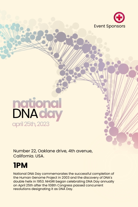 National DNA Day Poster Template | PosterMyWall