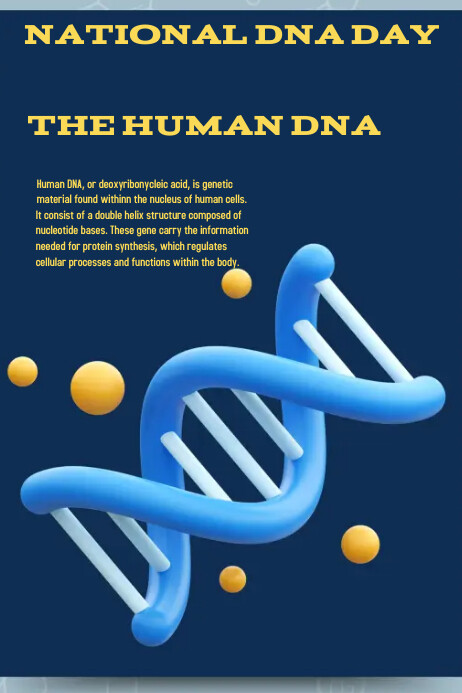 National DNA Day Poster Template | PosterMyWall