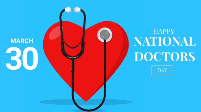 national doctor's day flyer 演示(16:9) template