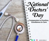 National Doctors' Day Большой прямоугольник template