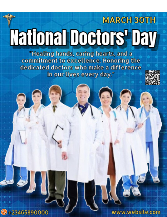 National doctors' day Ulotka (US Letter) template