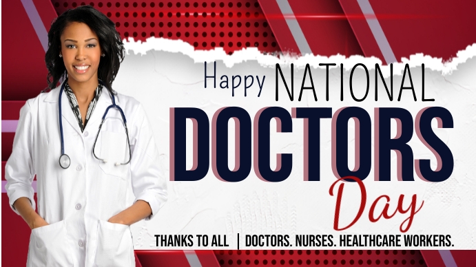 National Doctors Day Affichage numérique (16:9) template