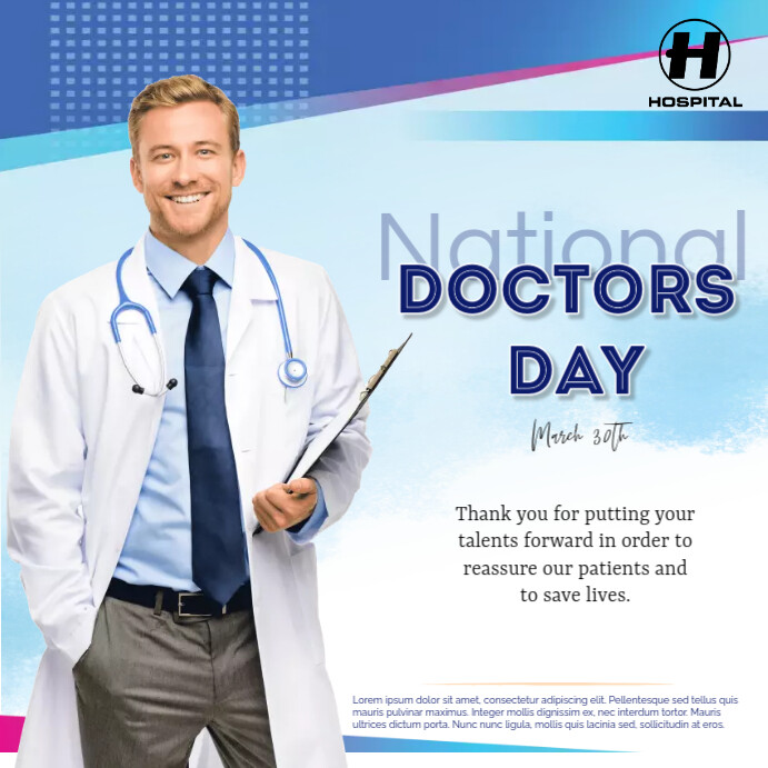 national doctors day instagram post Template | PosterMyWall