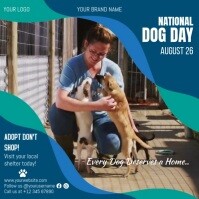 National Dog Day Adoption Awareness Instagram Post Template