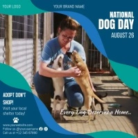 National Dog Day Adoption Awareness Instagram Post Template