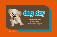 National Dog Day Etichetta template