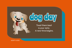 National Dog Day Rótulo template